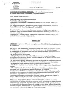 Arrêté n°109 Lutte contre les nuisances sonores et bruits de nature à ...